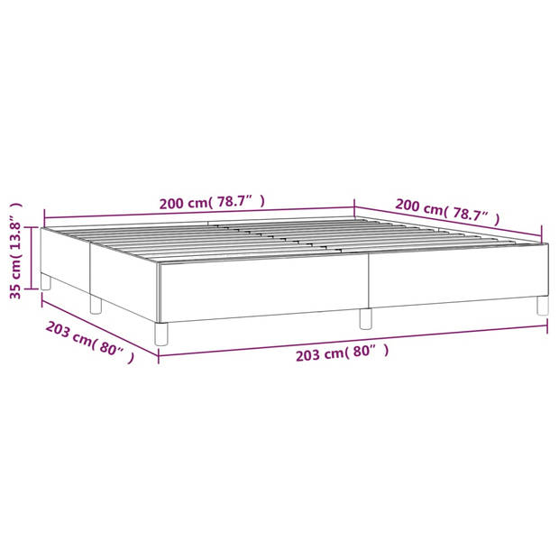 vidaXL Bedframe kunstleer wit 200x200 cm