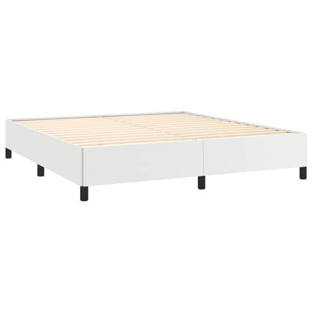 vidaXL Bedframe kunstleer wit 180x200 cm