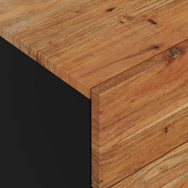 vidaXL Nachtkastje 50x33x60 cm massief acaciahout en bewerkt hout