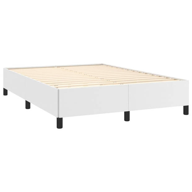 vidaXL Bedframe kunstleer wit 140x200 cm