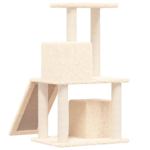 vidaXL Kattenmeubel met sisal krabpalen 82 cm crèmekleurig