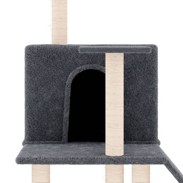 The Living Store Kattenmeubel - Alles-in-één - 78 x 47 x 109 cm - Pluche en sisal
