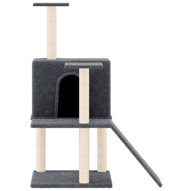 The Living Store Kattenmeubel - Alles-in-één - 78 x 47 x 109 cm - Pluche en sisal