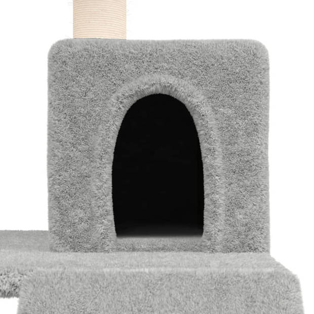 The Living Store Kattenmeubel - Alles-in-één - 47.5 x 66 x 82 cm - Lichtgrijs