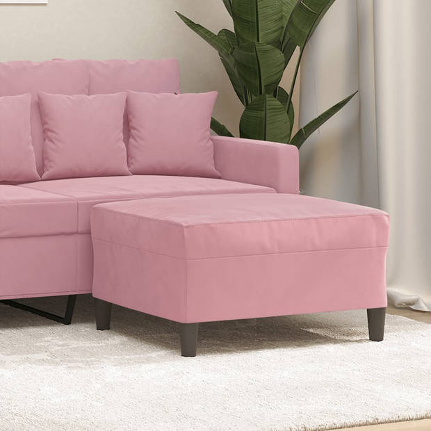 vidaXL Voetenbank 70x55x41 cm fluweel roze