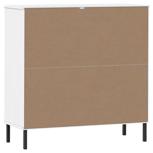 vidaXL Boekenkast met metalen poten OSLO 90x35x90,5 cm hout wit