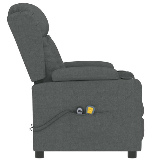 The Living Store Massagefauteuil - Elektrisch Verstelbare Comfortstoel - 72.5 x 96 x 99.5 cm - Donkergrijs