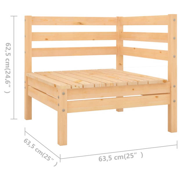 vidaXL 9-delige Loungeset massief grenenhout