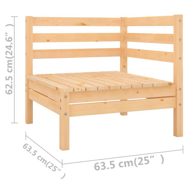 vidaXL 6-delige Loungeset massief grenenhout