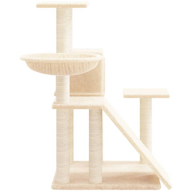 vidaXL Kattenmeubel met sisal krabpalen 82 cm crèmekleurig