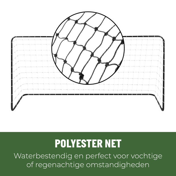 Umbro Voetbaldoel - 182 x 122 x 61 CM - Metaal - Incl. 2 Grondhaken - Zwart