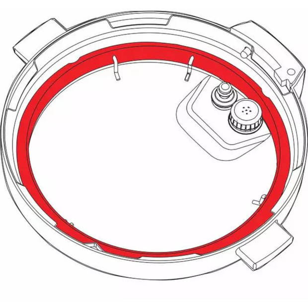 Instant Pot afdichtring seal voor 5,7 liter Instant Pot (2 stuks, rood, blauw)