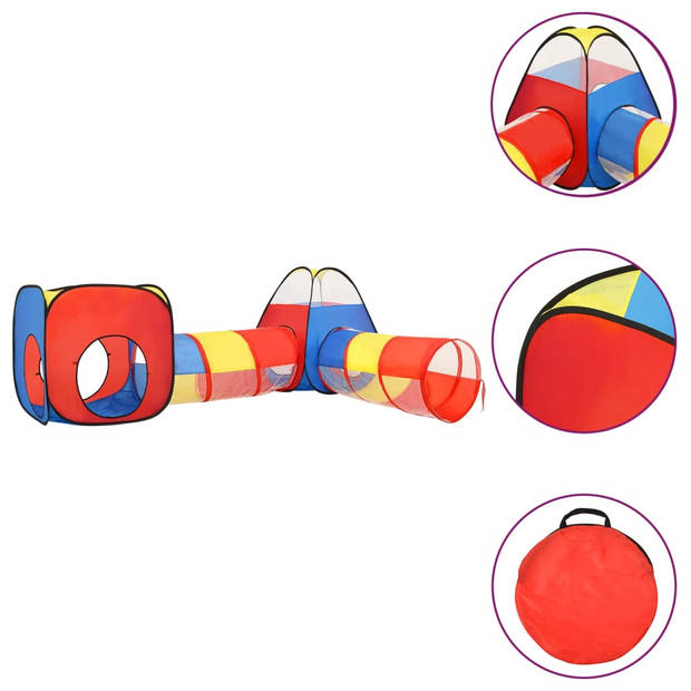 vidaXL Kinderspeeltent met 250 ballen 190x264x90 cm meerkleurig