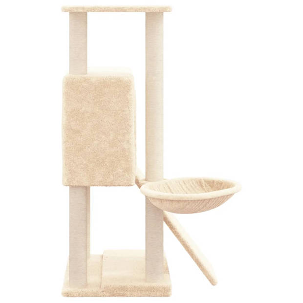 vidaXL Kattenmeubel met sisal krabpalen 96 cm crèmekleurig