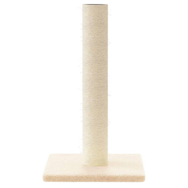 The Living Store Krabpaal Klassiek - 22 x 22 x 45 cm - Pluche en Sisal