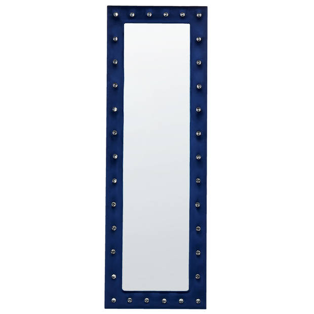 Beliani ANSOUIS - Staande spiegel-Blauw-Fluweel
