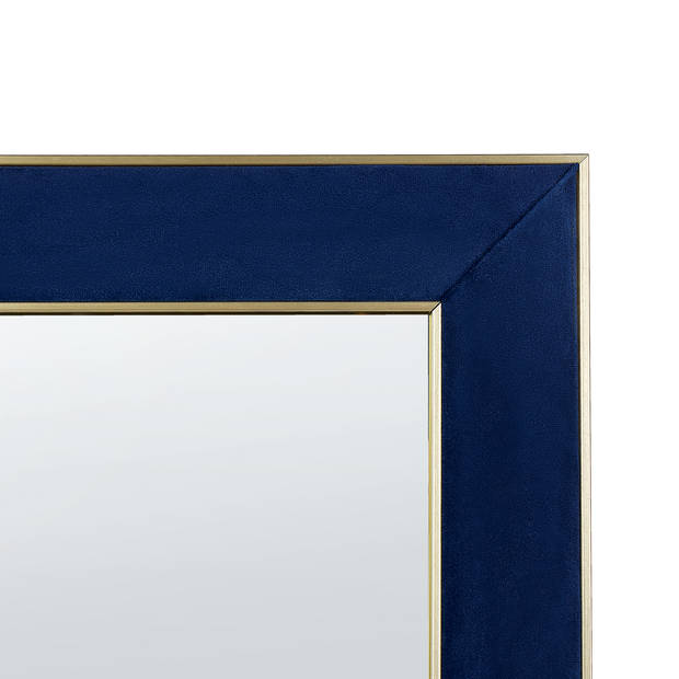 Beliani LAUTREC - Staande spiegel-Blauw-Fluweel