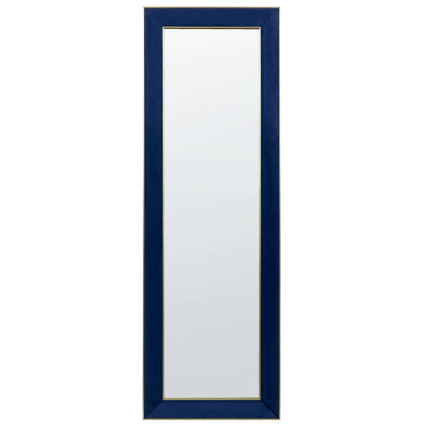 Beliani LAUTREC - Staande spiegel-Blauw-Fluweel