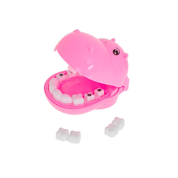 13-delige speelgoed tandarts medische set nijlpaard roze
