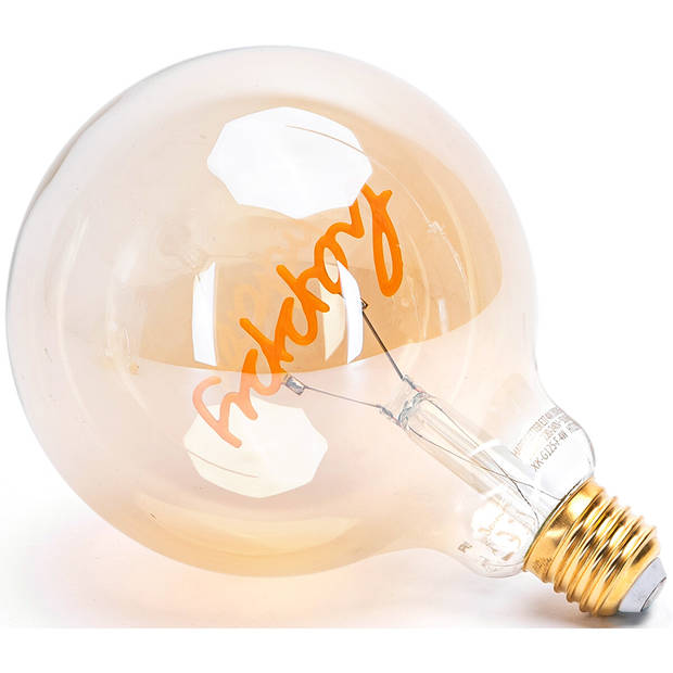 LED Lamp - Aigi Glow Happy - E27 Fitting - 4W - Warm Wit 1800K - Amber