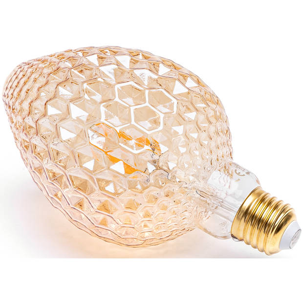 LED Lamp - Aigi Glow Strawberry - E27 Fitting - 4W - Warm Wit 1800K - Amber