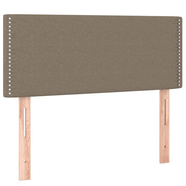 vidaXL Hoofdbord LED 80x5x78/88 cm stof taupe