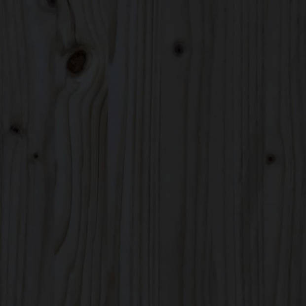 vidaXL Plantenstandaard 104,5x25x109,5 cm massief grenenhout zwart