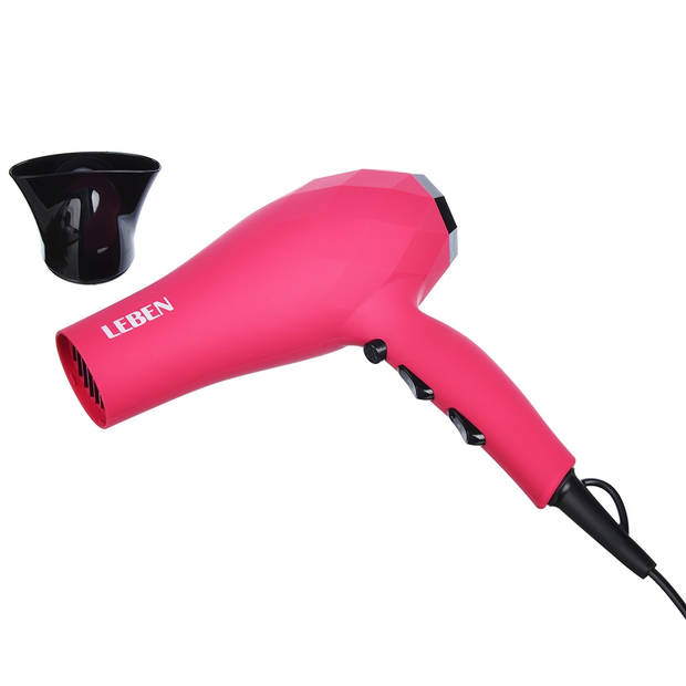 Leben Haardroger Pink Pro - 3 Temp. - 2 Speed - Cool Shot - 2200 Watt
