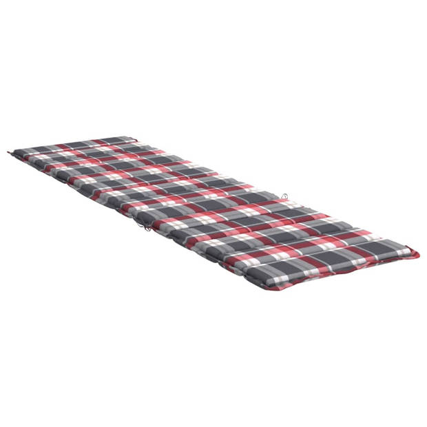 vidaXL Ligbedkussen 200x70x3 cm oxford stof ruitpatroon rood