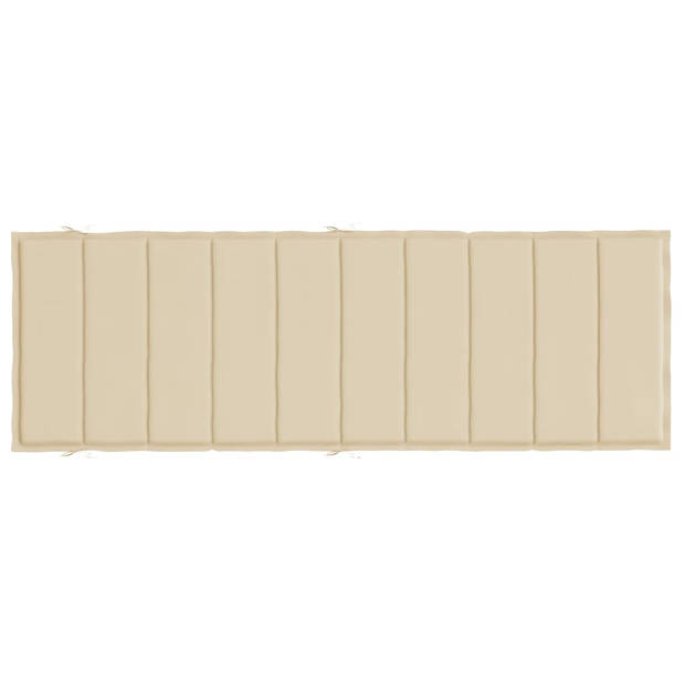 The Living Store Ligbedkussen - Oxford stof - 186 x 58 x 3 cm - Beige