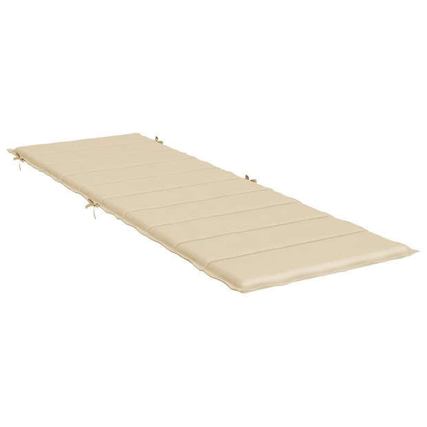 vidaXL Ligbedkussen 186x58x3 cm oxford stof beige