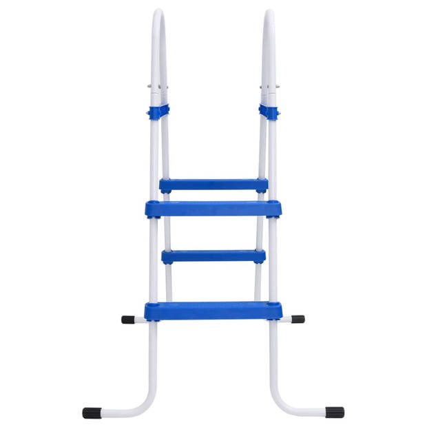 vidaXL Zwembadladder 84 cm blauw en wit