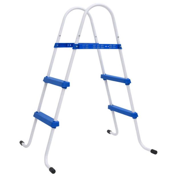 vidaXL Zwembadladder 84 cm blauw en wit