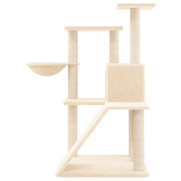 vidaXL Kattenmeubel met sisal krabpalen 94 cm crèmekleurig