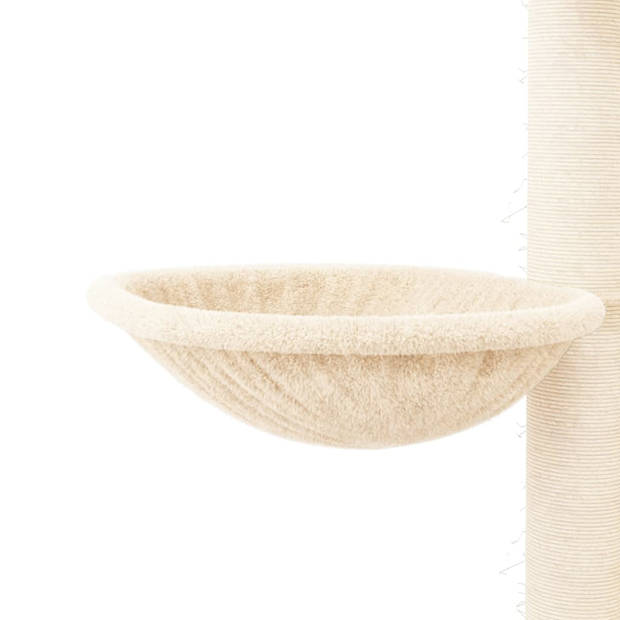 vidaXL Kattenmeubel met sisal krabpalen 94 cm crèmekleurig