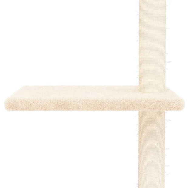 vidaXL Kattenmeubel vloer tot plafond 267,5-297,5 cm crèmekleurig