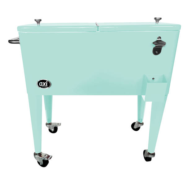 AXI Retro cooler Mint Outdoor Koeler op wielen met 76L inhoud