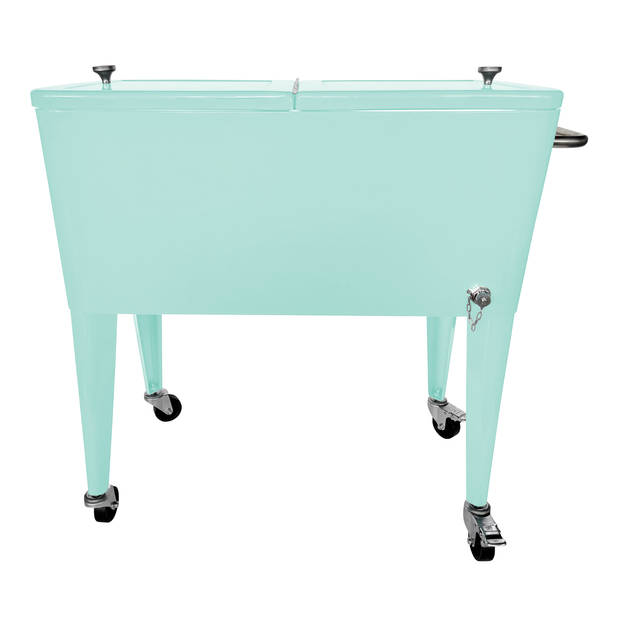 AXI Retro cooler Mint Outdoor Koeler op wielen met 76L inhoud