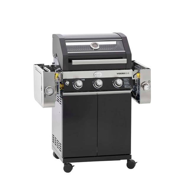 Rösle Barbecue - Barbecue Gas Videro G3-S Vario 30 mbar - Roestvast Staal - Zwart