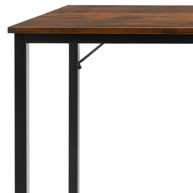 tectake - Bureau Jenkins 140 cm industrieel donkerbruin - 404463