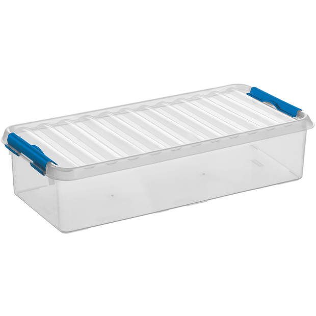 Sunware - Q-line opbergbox 6,5L transparant blauw - 48,5 x 19 x 10,5 cm