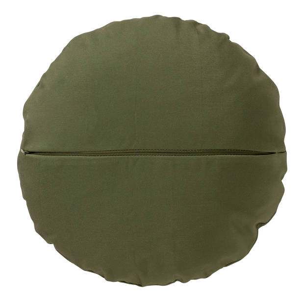 Dutch Decor - SOL - Buitenkussen rond Ø40 cm - waterafstotend en uv-bestendig - Olive Branch - groen