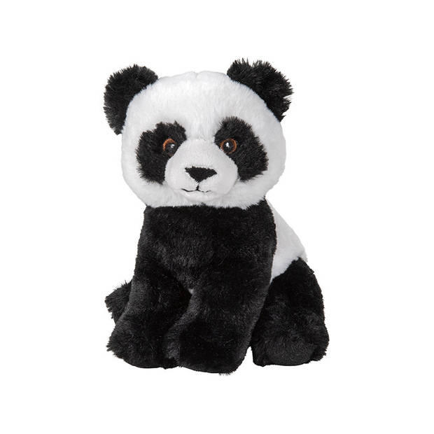 Cadeauset kind - Panda knuffel 19 cm en Drinkbeker/mol Panda 300 ml - Knuffeldier