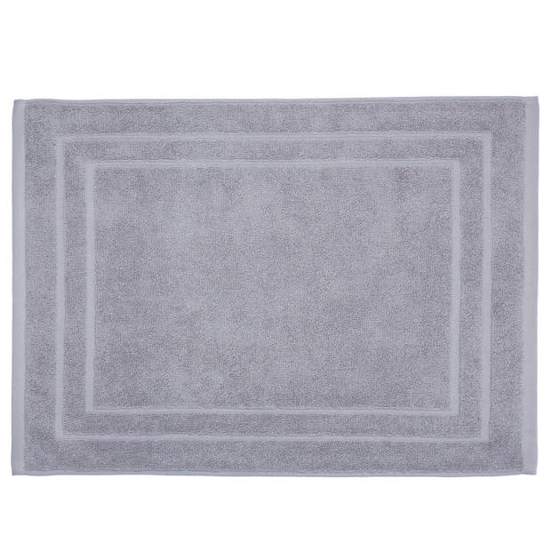 Atmosphera Badkamerkleed/badmat voor vloer - 50 x 70 cm - Zilvergrijs - Badmatjes