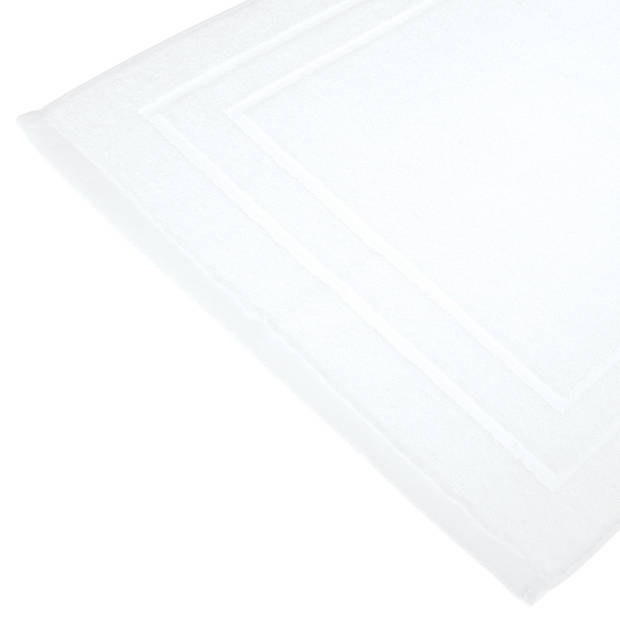 Atmosphera Badkamerkleed/badmat voor vloer - 50 x 70 cm - ivoor wit - Badmatjes