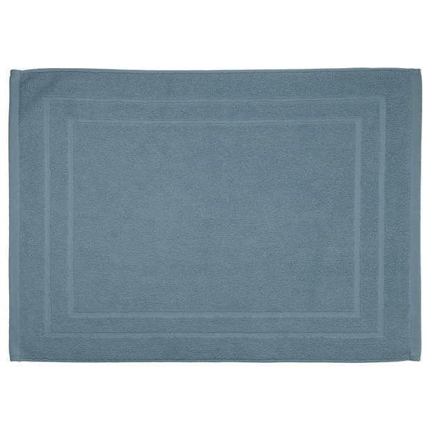 Atmosphera Badkamerkleed/badmat voor vloer - 50 x 70 cm - Blauw - Badmatjes