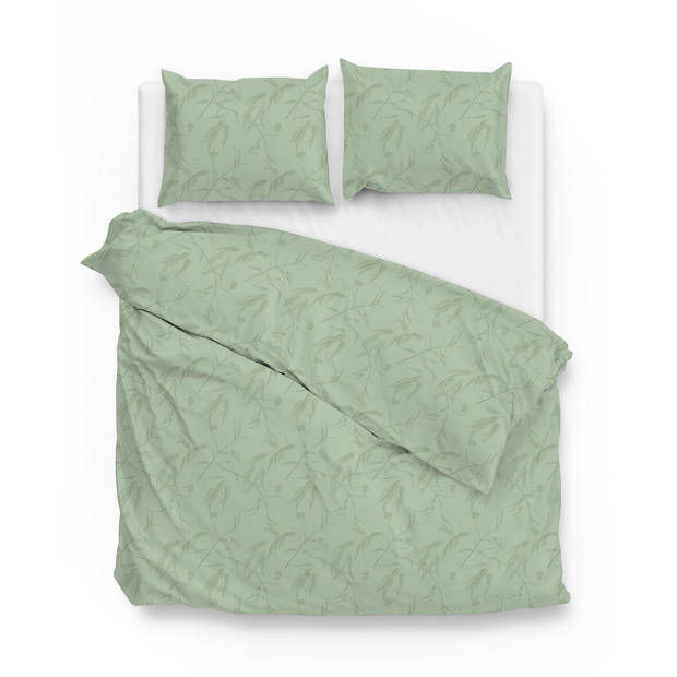 Zo Home Dekbedovertrekset Katoen Satijn Fiori di - foam green 260x200/220cm