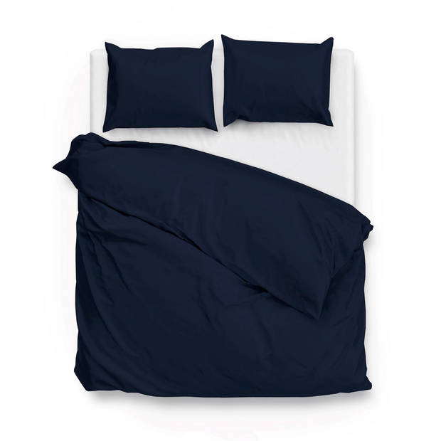 Zo Home Satinado Dekbedovertrekset Uni Katoen Satijn - navy blue 240x200/220cm