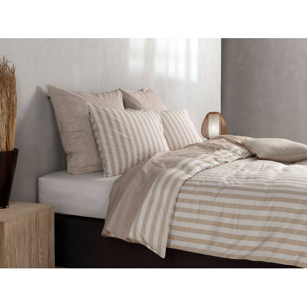 Zo Home Dekbedovertrek Katoen Banda Di Lino Linnen Look - sandy beige 260x200/220cm