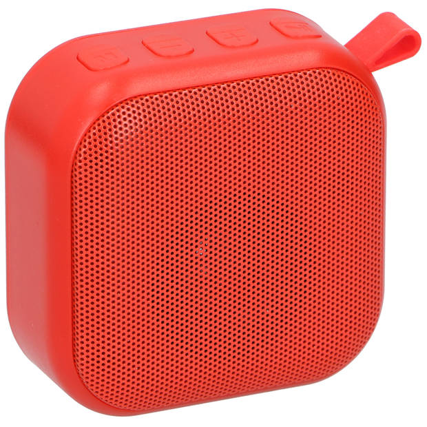 Dunlop Mini Speaker - Draadloos - Met Lus - 400mAh - Zwart/ Rood